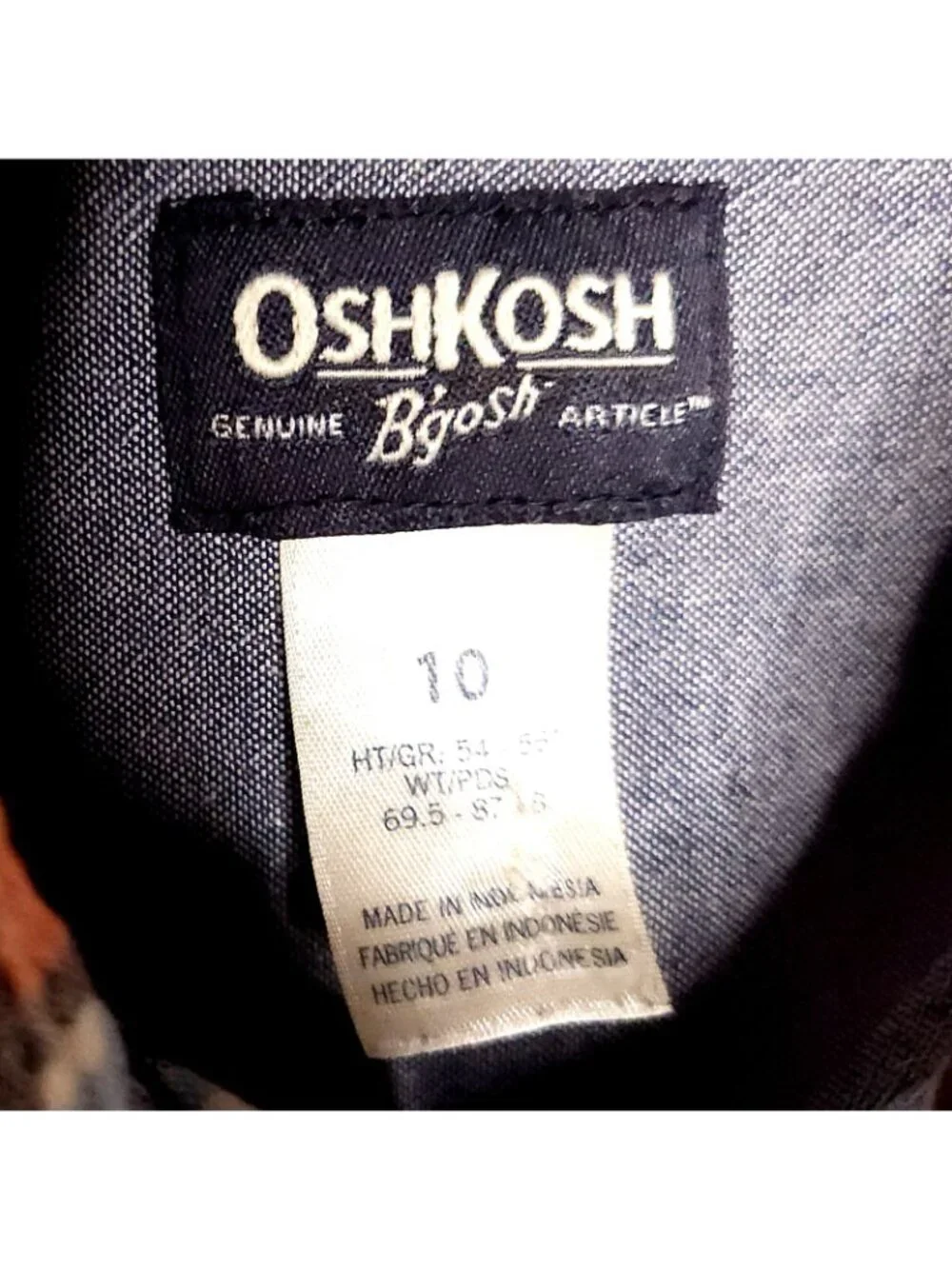 Osh Kosh B'gosh Red Blue Plaid Long Sleeve Button Down 10